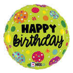 Birthday Polka Dots 18" Balloon
