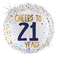 Cheers to 21 Years - Holographic 18" Balloon