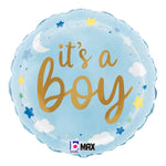 It's a Boy Stars and Clouds 18" Balloon