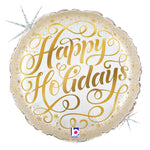 Glistening Happy Holidays 18" Balloon