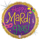 Colorful Mardi Gras 18" Balloon