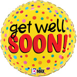Get Well Bright Dots 18" Balloon