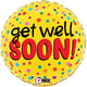 Get Well Bright Dots 18" Balloon