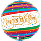 Congratulations Fun Stripes 18″ Balloon