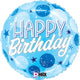 Birthday Blue Sparkle Dots 18" Balloon
