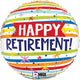 Happy Retirement Stripes 18" Balloon