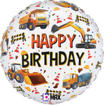Construction Equipment Birthday 18" Balloon