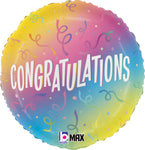 Congratulations Ombré 18" Balloon