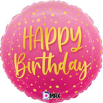 Pink Happy Birthday 18" Balloon