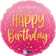 Pink Happy Birthday 18" Balloon