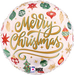 Satin Christmas Vintage Ornaments 18" Balloon