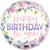 Floral Watercolor Birthday 18" Balloon