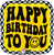 Happy Birthday to You Smiley Checkerboard 18" Balloon