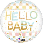 Pastel Hello Baby 18" Balloon
