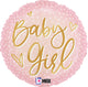 Satin Girl Gold Script 18" Balloon