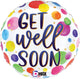 Get Well Soon Dots 9" Air-fill Balloon (requires heat sealing)