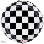 Checkerboard  18"  Foil Balloon