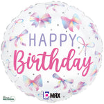 Multicolor Bow Birthday 18" Foil Balloon