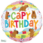 Capybara Birthday 18"  Foil Balloon