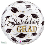 Satin Congratulations Grad Hats 18" Foil Balloon