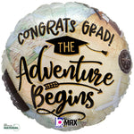 Congrats Grad Adventure Begins 18" Foil Balloon