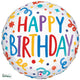 Birthday Playful Streamers 18"  Foil Balloon