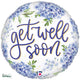 Get Well Soon Hydrangea 18"  Foil Balloon