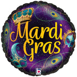Opulent Mardi Gras  18" Foil Balloon
