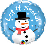 Let It Snow Snowman 18" Balloon