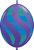 Qlink Purple - Green/Blue Wavy Stripes 12″ Latex Balloons (50 count)