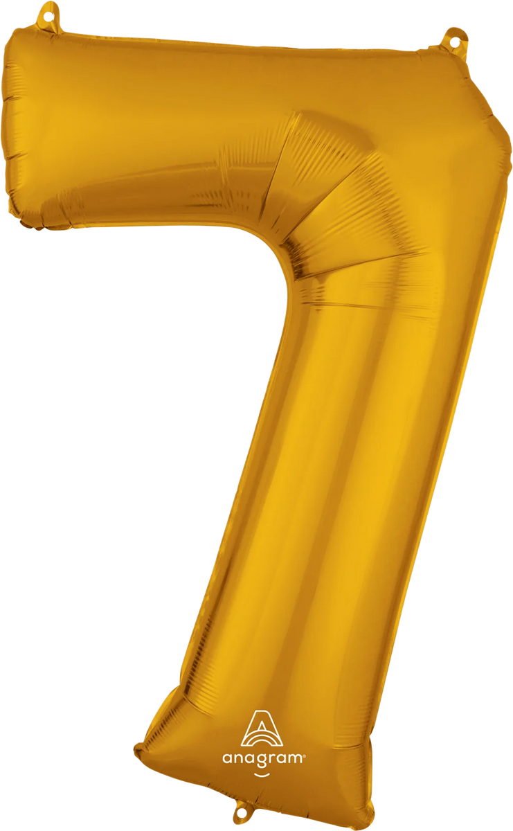 Gold Number 7 34″ Balloon – instaballoons Wholesale