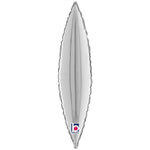 Tapered Leaf Silver 17"  Foil Balloon
