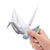 Origami Crane Metallic White (Air-Fill Only) 7" Foil Balloon