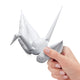 Origami Crane Metallic White (Air-Fill Only) 7" Foil Balloon