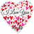 I Love You Happy Hearts 17" Balloon