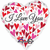 Love You Happy Hearts 28" Balloon