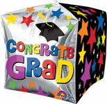 Way to Go Grad Star Cubez 15" Balloon