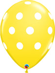Big Polka Dots - Yellow 11″ Latex Balloons (50 count)