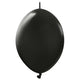 Kalisan K-Link Standard Black 6" Latex Balloons - 50pk