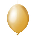 Kalisan K-Link Mirror Gold 6" Latex Balloons - 50pk