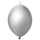 Kalisan K-Link Mirror Silver 6" Latex Balloons - 50pk