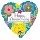 Bright Floral Anniversary 17" Balloon