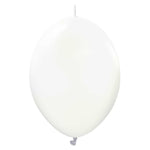 Kalisan K-Link Standard White 12" Latex Balloons - 50pk