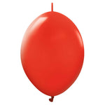 Kalisan K-Link Standard Red 12" Latex Balloons - 50pk