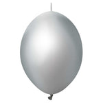 Kalisan K-Link Mirror Silver 12" Latex Balloons - 50pk