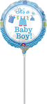 Shower with Love Boy 4" Air-fill Balloon (requires heat sealing)