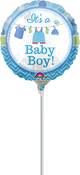 Shower with Love Boy 4" Air-fill Balloon (requires heat sealing)