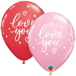 Love You Casual Script 11″ Latex Balloons (50 count)
