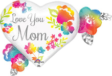 Love You Mom Watercolor 27" Balloon
