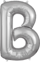 Silver Letter B 34″ Balloon